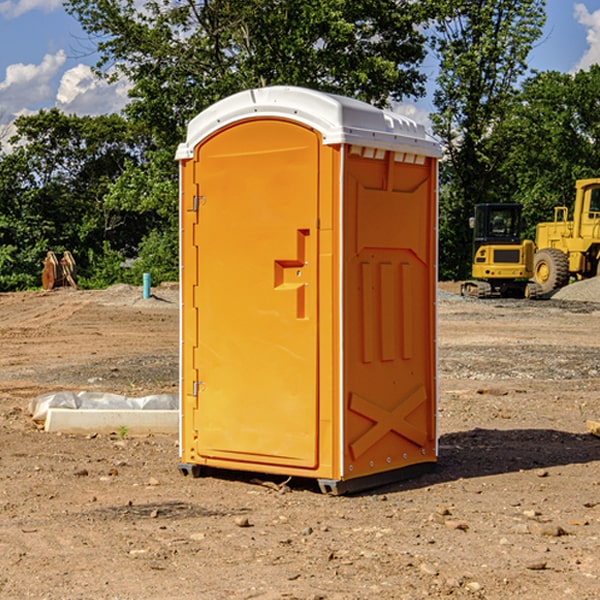 how often are the porta potties cleaned and serviced during a rental period in Rachel West Virginia